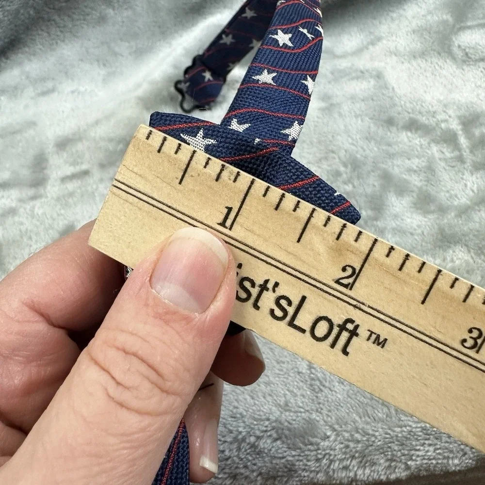 Cat & Jack Boys Bow Tie Blue Red White Stars & Stripes 1.75